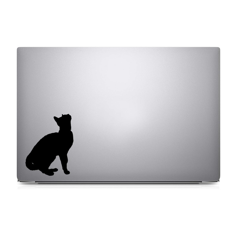 Cat Silhouette Sticker Decal Notebook Car Laptop 5" x 3"