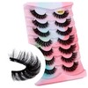 Leipple False Eyelashes, 7 Pairs, 8D Artificial Eyelashes Set, Reusable