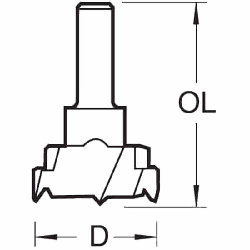 Trend Professional 35mm Carbon Steel Hinge Sinking Machine Bit, 54mm