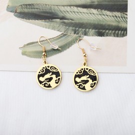 WSNANG Movie Inspired Gift Mushu Dragon Earrings Mushu Dragon Fans Gift Heroine Jewelry Princess Warrior Gift (Mushu Dragon ER)