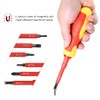 5pcs 500V Insulated Screwdrivers Set with Magnetic Slotted Phillips Pozidriv
