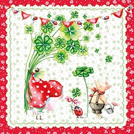 'Fortuna 1X20 Pack Serviettes 3 Ply 1/4 Fold 33 x 33 cm