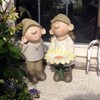 Bill and Beryl Elves standing Daisy, Garden Ornament, Gnome, Garden