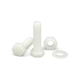 NOLDAR Nylon Hex Bolts - Includes 20 Screws with 20 Nuts and 20 Washers (Pack of 60) Plastic - Full Thread - M5 x 30mm