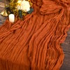 Pack of 2 Cheesecloth Table Runner, Burnt Orange, 90 x