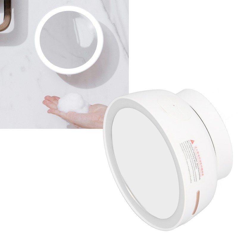 Automatic Foaming Soap Dispenser Rechargeable Infrared Induction Makeup Mirror Touchless