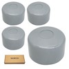 SKIR'CO Fence Post Caps Round 51 mm Grey Plastic Caps