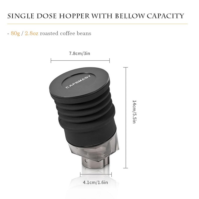 Single Dose Hopper Compatible with Eureka Mignon Espresso Coffee Grinder