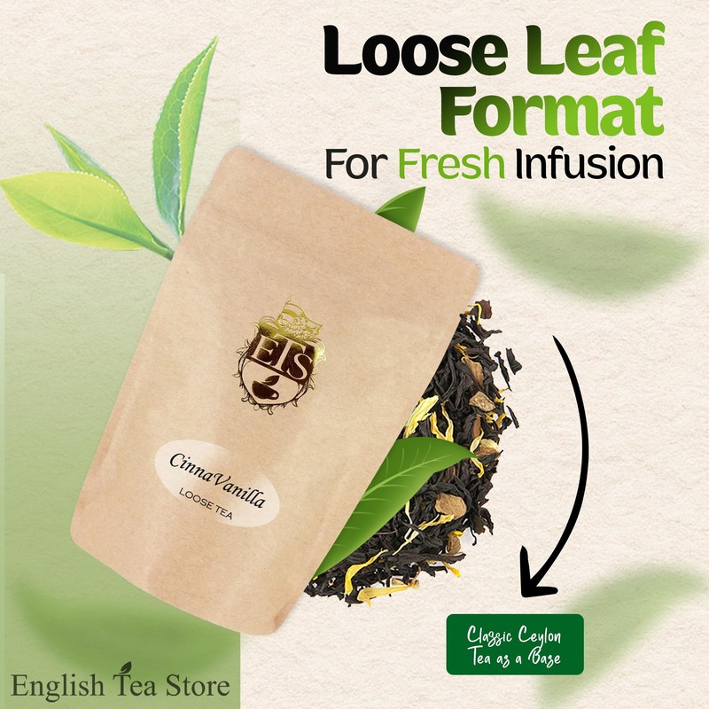 English Tea Store Cinna-Vanilla Flavored Black Tea | Loose Leaf