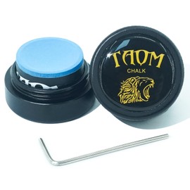TAOM Round Shaped Pool Cue Chalk, Portable Billiard Chalk with Magnetic Mini Pool Chalk Holder, Pool Stick Chalk Case Container Box for Billiard Cue Tip Tool Pool Table Snooker Accessories