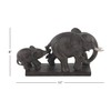 Deco 79 Polystone Elephant Decorative Sculpture Home Decor Statue, Accent