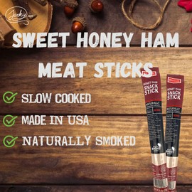 Sweet Honey Ham Meat Sticks 26pc | 100% Ham, High Protein, Low Carb, Keto, Gluten Free, No MSG, Healthy Snack Stick | Individually Wrapped Snacks