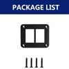 MIIGII Switch Panel, 2 Gang Rocker Toggle Switch Aluminum Housing