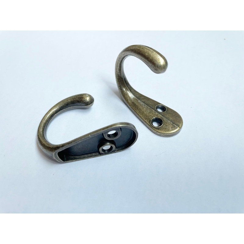 Beilala Individual Coat Hooks Bronze, 6 Pack Vintage Wall Hooks