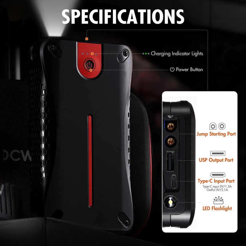 Car Battery Jump Starter, 3000A 12V Jump Starter with USB