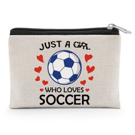 Soccer Players Lovers Coin Purse for Soccer Team Sport Stuff for Fans Graduation Gifts for Daughter Valentines Day Present for Friend Christmas Birthday Gift Stuff for Team Zipper Change Pouch