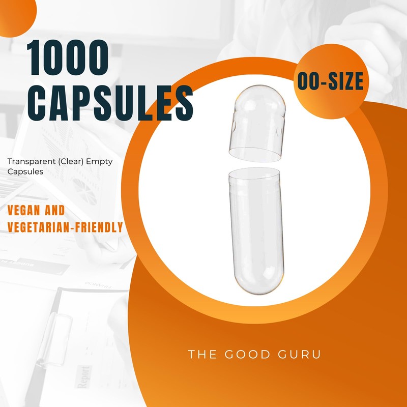 The Good Guru The Good Guru Vegetarian Empty Clear Capsules