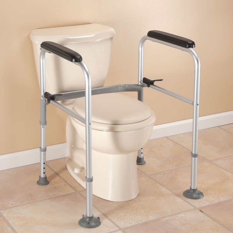 Foldable Toilet Support, Steel Frame