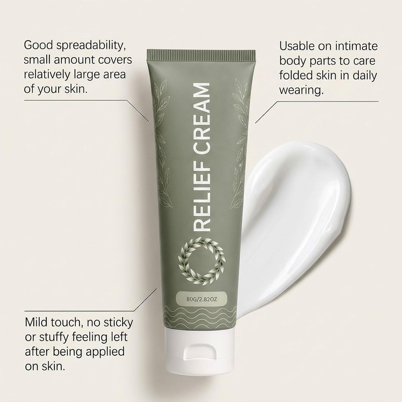 Skin Fold Care Relief Cream for Chafing and Friction Protection，1PC