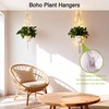 Loscarol 2 Pack Macrame Plant Hanger with Lights and 2Pcs