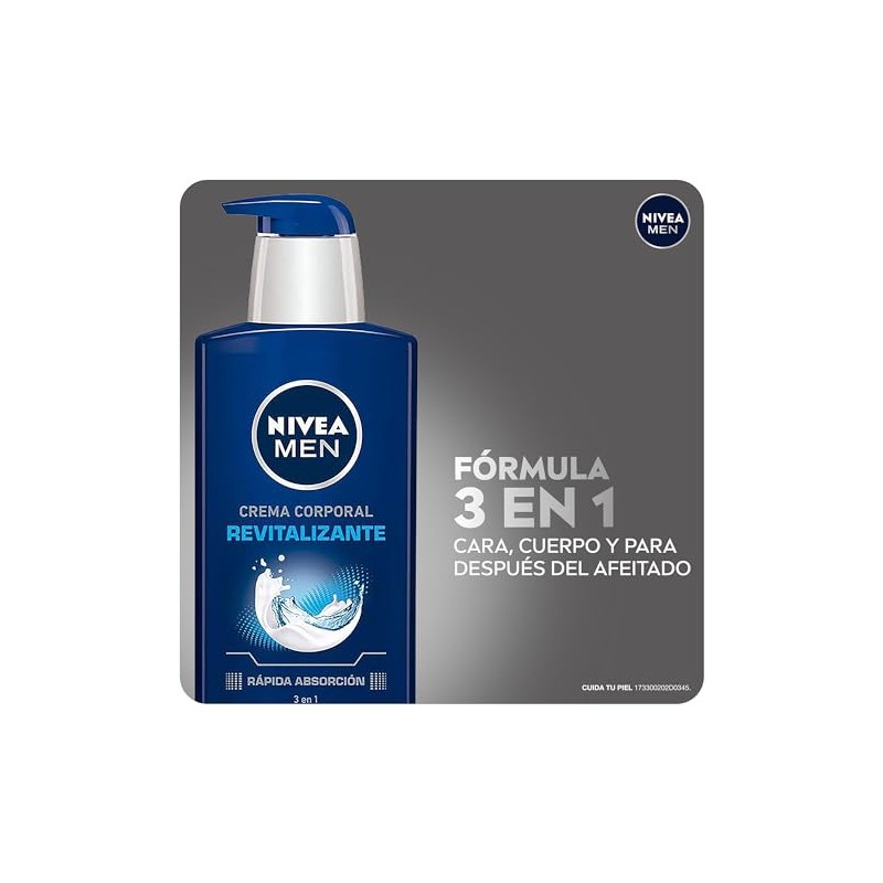 Nivea Men Crema Corporal Humectante Revitalizante 500 Hidratación Profunda Energizante