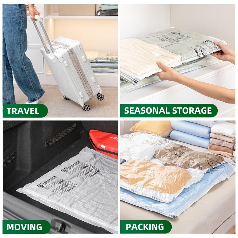TAILI 6 Pack Vacuum Storage Bags, Jumbo Vacuum Seal Bags