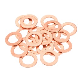 QUARKZMAN Pack of 22 Flat Copper Seals, 14 x 22 x 1.5 mm Copper Improved Flat Metric Seal Crimp Ring Seals for Hydraulic Fittings Screw Bolt Nut Electronic Repair