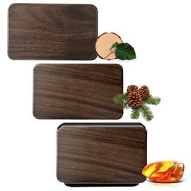 Car Air Freshener - Natural Wood Air Freshener - Plant Essential Oils Car Odor Eliminator Long Lasting Scent with Visor Clip for Vehicle Cabin Truck SUV - Pack of 3 (Teak-Pine-Amber)