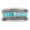 Turquoise Ring Sterling Silver 925 Genuine Gemstones Size 6 to