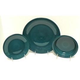 Homer Laughlin China FIESTA JUNIPER 3 Pc CLASSIC PLACE SETTING New 1999 Original Stock: FREE SHIPPING