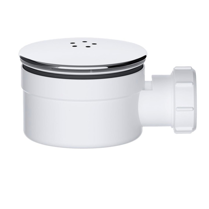 Universal Outlet Chrome Shower Trap - 90mm Shower Drain, Easy
