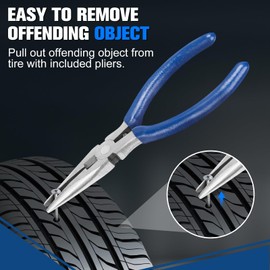 BETOOLL 35pcs Tire Repair Kits,Tire Plug Repair Tools for Car, Motorcycle, Jeep, RV, ATV,SUV, Truck, Trailer,Tractor, Lawn Mower