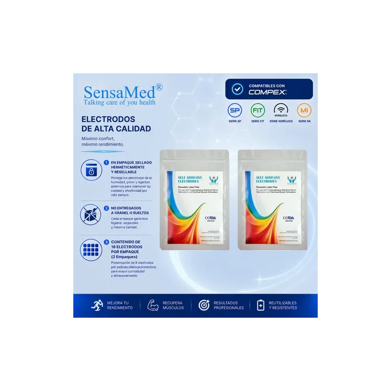 32 Electrodos Parches Pads 5x5 Snap Compatibles Con Compex