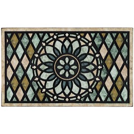 CHICHIC Door Mat Welcome Mat 17x 30 Inch Front Door Mat Outdoor for Home Entrance Outdoor Mat for Outside Entry Way Doormat Entry Rugs, Heavy Duty Non Slip Rubber Back Low Profile, Flower