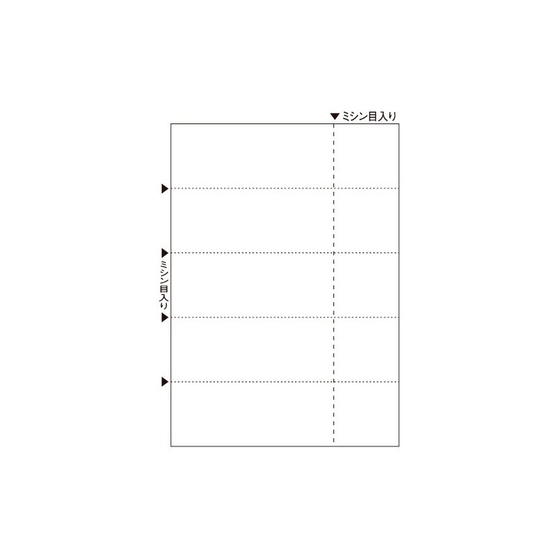 ヒサゴ マルチプリンタ帳票 A4白紙5面チケット (100枚) BP2107