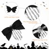 4PCS Halloween Bows Bone Hair Clips Skeleton Hand Bat Spooky