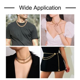 Craftdady 2 Strands 16x13.5mm Gold Unwelded Twisted Aluminum Curb Chain for Jewellery Making 10 Meters