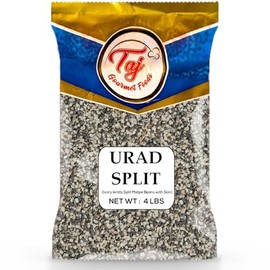 TAJ Urad Split Dal 4-Pounds | Indian Origin Lentil (Split Matpe Beans w/Skin