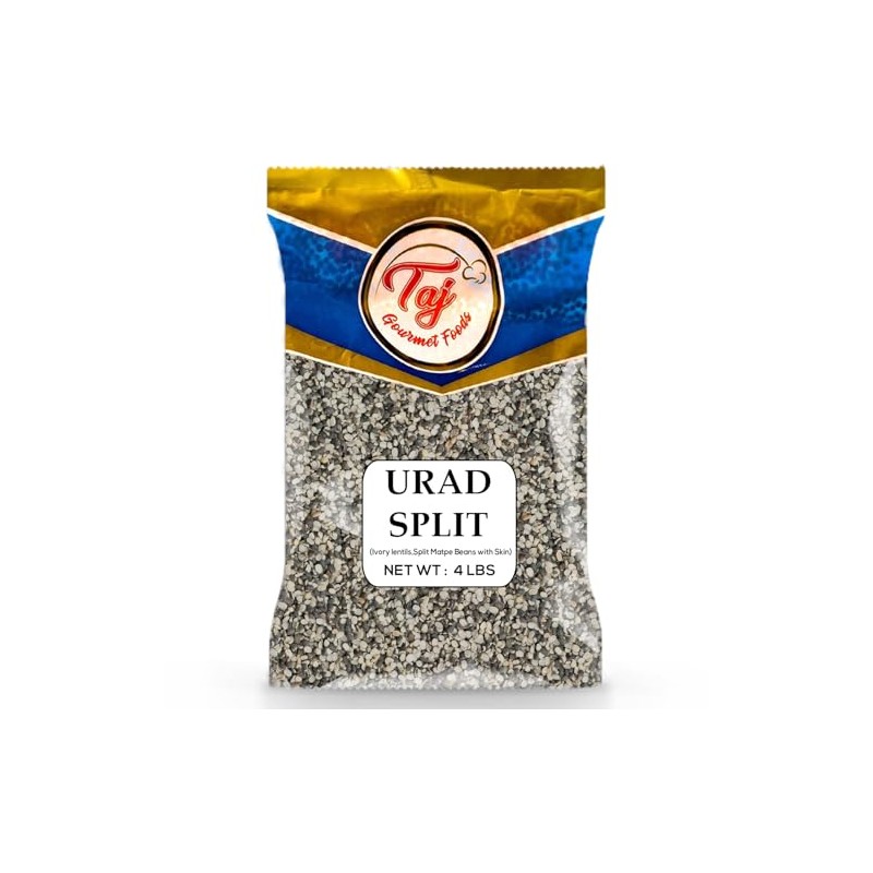 TAJ Urad Split Dal 4-Pounds | Indian Origin Lentil (Split