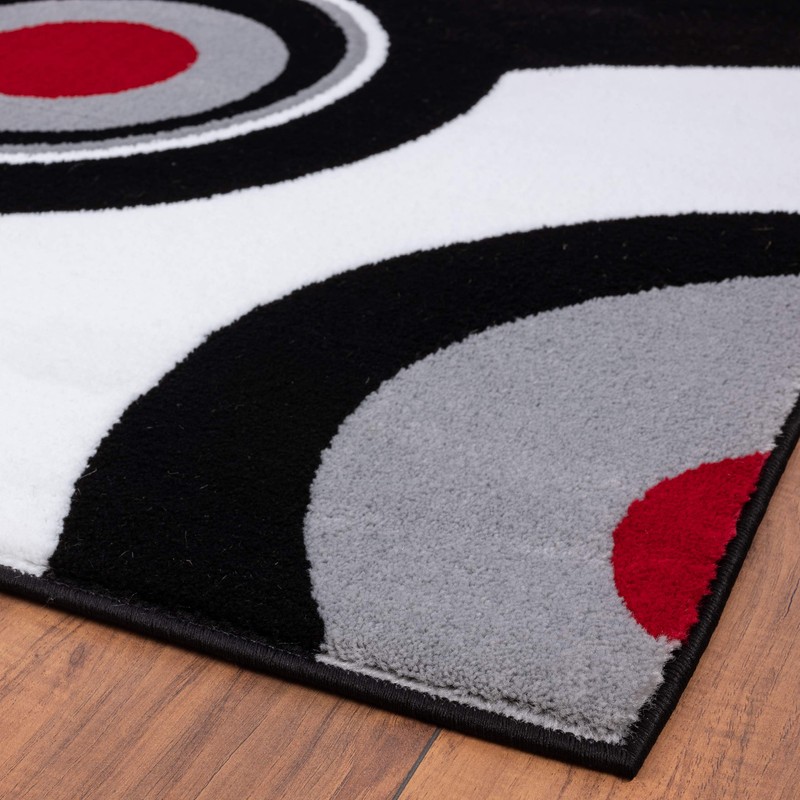 LUXE WEAVERS Geometric Black 8x10 Area Rug