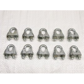Galvanised Wire Rope Grips Clamp 5MM x10 (Bulldog Cable Commercial DIN741)