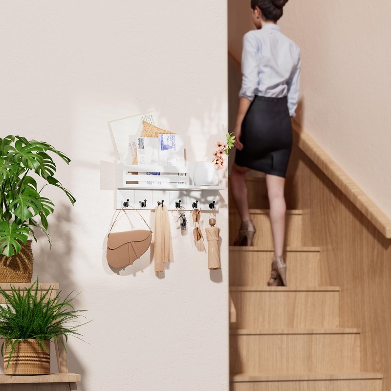 SWTYMIKI Key Holder for Wall - Key Hooks Wall Mounted