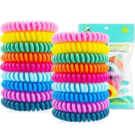 18 Pack Mosquito Repellent Bracelets with 60 Pack Mosquito Patches, DEET-Free Insect & Bug Repellent Wrist Bands for Kids & Adults Outdoor Camping Fishing Traveling