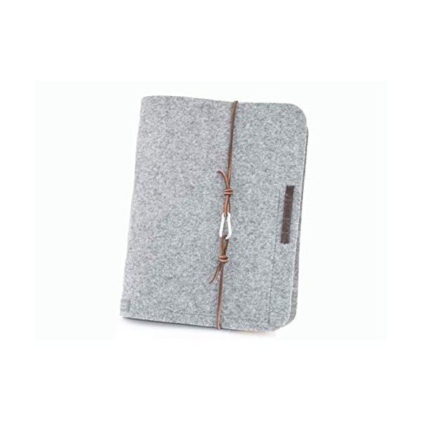 Ringbuch Filz grau A4 Ringordner PERSONALISIERT Ordner Name Kalender Leder