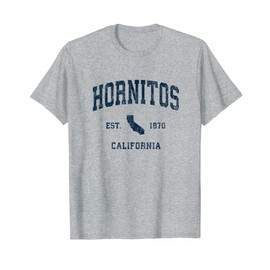 Hornitos California CA Vintage Athletic Navy Sports Design T-Shirt