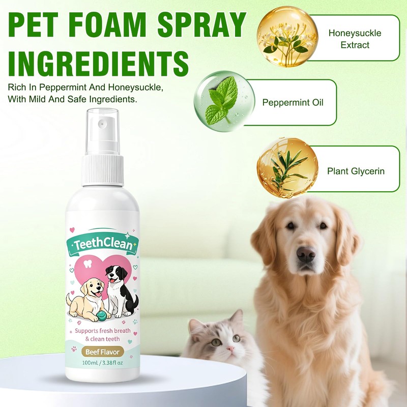 Dentaclean for Dogs & Cat, Advanced Dental Spray, No Brushing,