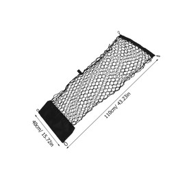GLEAVI Car Trunk Net Hook Cargo Net Stretchable Rear Trunk Mesh Bag Automotive Mesh Pocket Cargo Organizer for Suv Black Alloy
