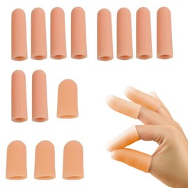 14 Stück Fingerkuppenschutz, Silikon Gel Finger Sleeves, Gummi Fingerkuppenschutz, Fingerschutz Bei Verletzung, Wasserdicht Daumenschutz, Fingerkappen, für Handekzem Fingerarthritis, Fingerknacken