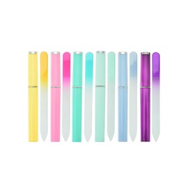 Brotevity Nail File, Nail Oil, Cuticle Treatment, Nail Care, Glass, Manicure Tool, Double Sided, Multiple Colors Available, Easy to Carry Nail File (blue blue)