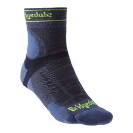 Bridgedale TRAIL RUN Ultralight T2 Merino Sport 3/4 Crew-Men's- Large-Blue